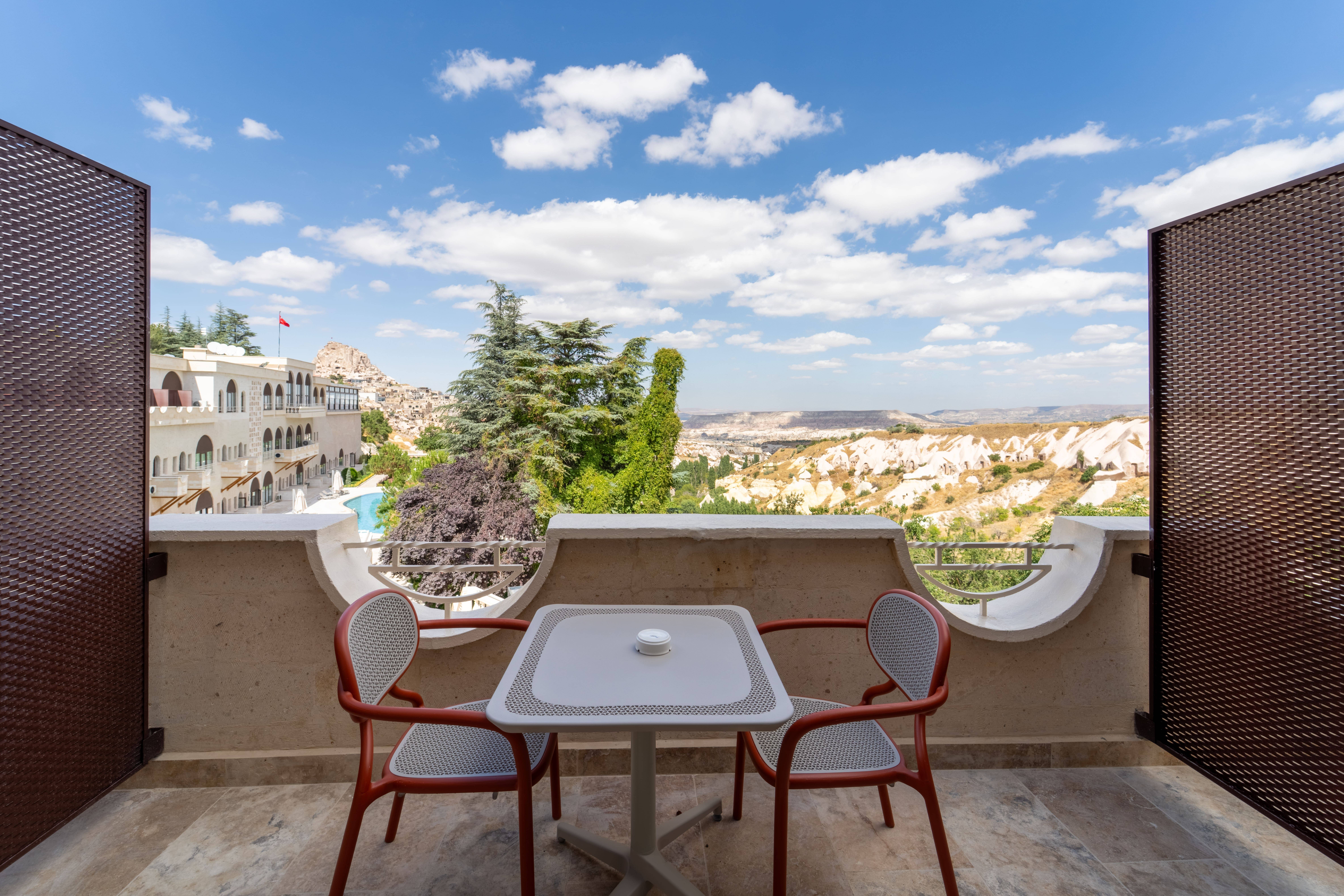 Arched Room with Panoramic View and Balcony